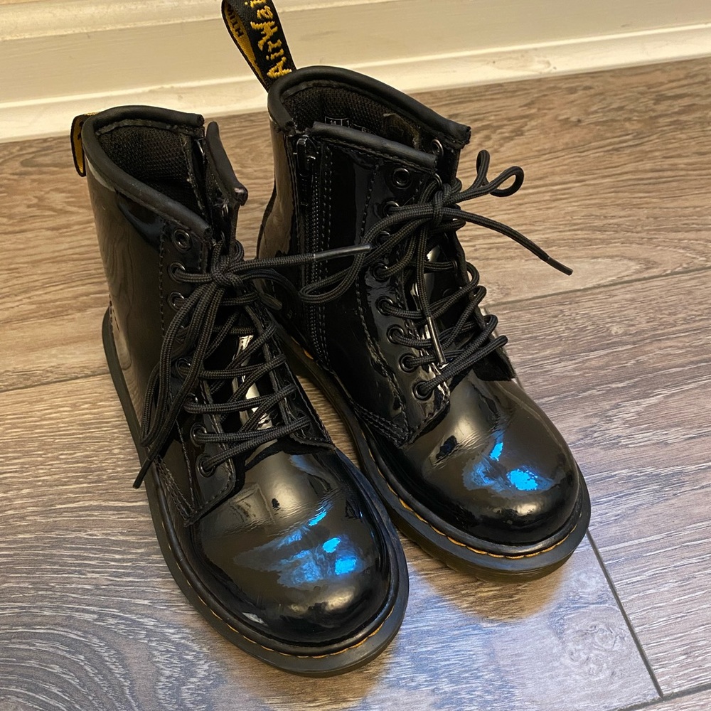 Patent Black Doc Marten Boots